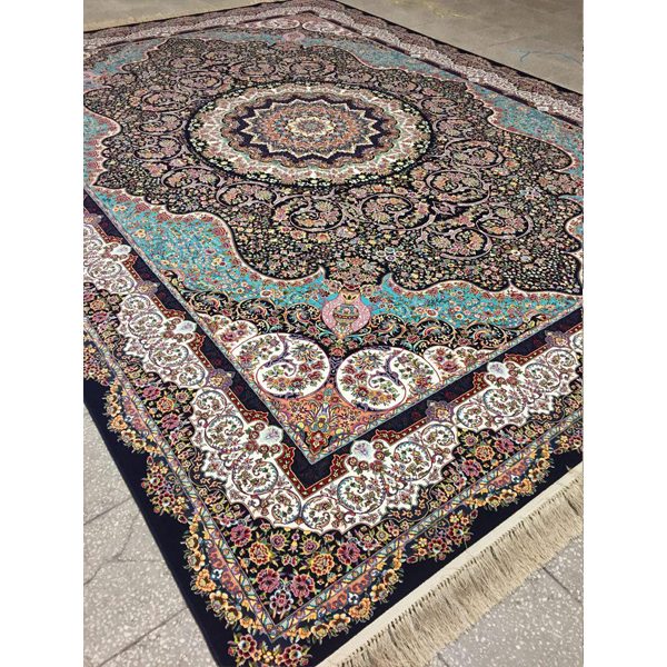 خرید فرش ۱۲۰۰ شانه طرح آذرخش - فرش ماشینی کاشان