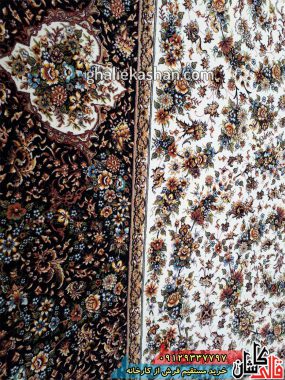 حاشیه فرش 1200 شانه گل فرنگ زمینه کرم محتشم کاشان 2