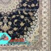 فرش 1200 شانه طرح اصفهان زمینه سرمه ای گل نقش کاشان