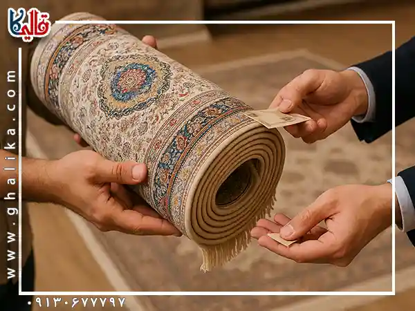 خرید فرش با بیعانه قالی کاشان قالیکا