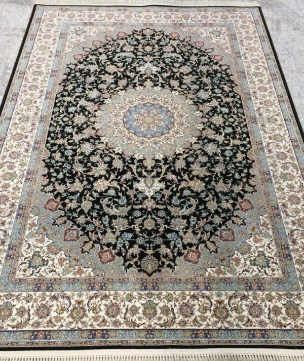 فرش 1200 شانه طرح اصفهان زمینه قهوه ای