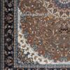 فرش 700 شانه طرح اصفهان زمینه گردویی کاشان 3