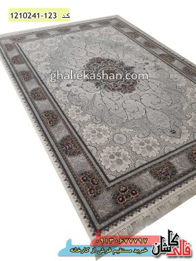 فرش کاشان خرید فرش طرح 700 شانه (500 شانه) طرح چکاوک زمینه کرم قالی کاشان-فرش کلاسیک