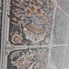 فرش کاشان - خرید فرش 1200 شانه طرح ترنم زمینه متالیک گل برجسته - قالی کاشان