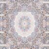 فرش کاشان-خرید فرش 700 شانه طرح جهان زمینه متالیک گل برجسته کاشان-قالی کاشان