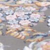 فرش کاشان-خرید فرش 700 شانه طرح جهان زمینه متالیک گل برجسته کاشان-قالی کاشان
