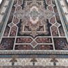 فرش کاشان - خرید فرش طرح 700 شانه طرح خزان زمینه سرمه ای قالی کاشان - فرش ارزان قیمت