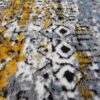 فرش وینتیج کهنه نما طرح سنتی زمینه نقره ای گل برجسته - خرید فرش کاشان از کارخانه - قالی کاشان