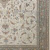 فرش 1500 شانه طرح گل افشان زمینه کرم قالی کاشان - خرید فرش کاشان
