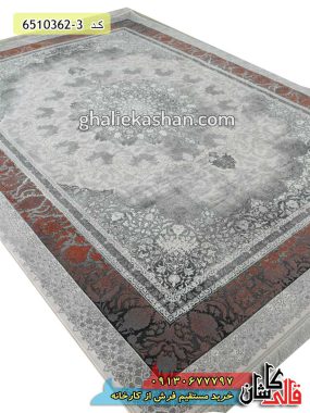 فرش 1200 شانه وینتیج کهنه نما طرح مدرن مریم زمینه طوسی - فرش طوسی جدید