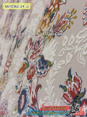 فرش 1200 شانه طرح فانوس زمینه نقره ای گل برجسته کاشان - فرش طرح افشان جدید و زیبا - فرش جهیزیه عروس