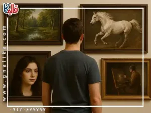 تابلو فرش جدید زیبا قالیکا فالی کاشان