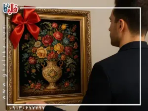 تابلو فرش هدیه قالیکا قالی کاشان