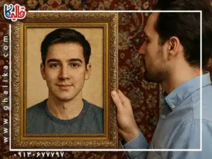 تابلو فرش چهره هدیه ارزان سفارشی قالیکا قالی کاشان
