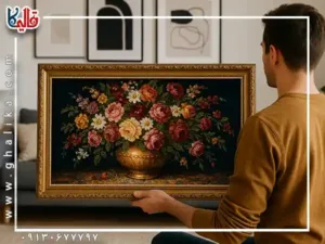 تابلو فرش ارزان دکوراسیون قالیکا قالی کاشان