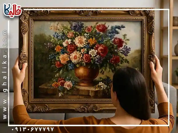 تابلو فرش خاص دکوراسیون قالیکا قالی کاشان