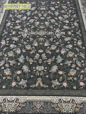 فرش 700 شانه طرح جانان زمینه دلفینی کاشان