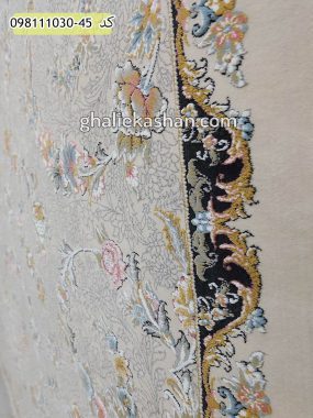 قیمت خرید فرش قالی کاشان فروش فرش ماشینی 1000 شانه طرح افشان گل رز بدون حاشیه کد 1445 زمینه بژ کاشان - گل برجسته نزدیک