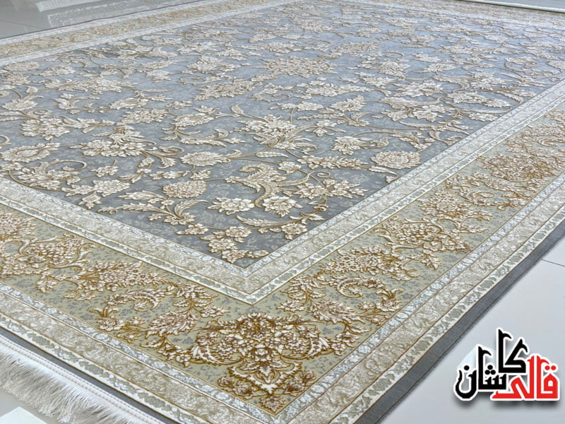 فرش طلاکوب چیست؟ فرش ماشینی شیک لوکس لاکچری طلایی فروشگاه فرش قالی کاشان