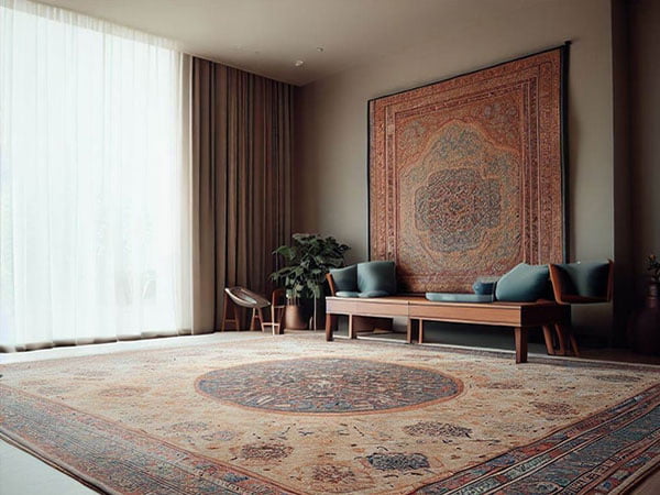 انتخاب فرش مناسب برای دکوراسیون خانه کوچک قالی کاشان