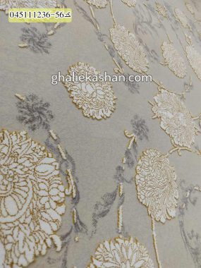 قیمت خرید فرش قالی کاشان فروش فرش ماشینی طلاکوب 1200 شانه طرح افشان ناهید زمینه کرم صدفی کاشان – گل برجسته نزدیک