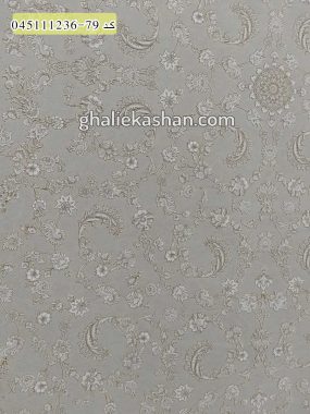 قیمت خرید فرش قالی کاشان فروش فرش ماشینی طلاکوب 1200 شانه طرح افشان گلوریا زمینه صدفی کاشان - گل برجسته حاشیه
