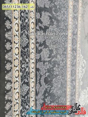 خرید فرش قالی کاشان فروش فرش ماشینی وینتیج 1200 شانه طرح نایین لچک طلایی کاشان گل برجسته نزدیک2