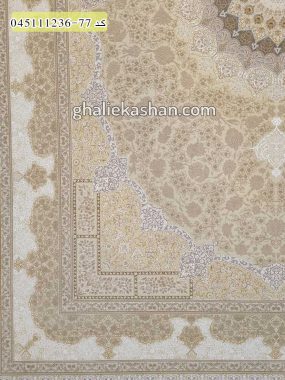 خرید فرش قالی کاشان فروش فرش ماشینی فرش طلاکوب 1200 شانه طرح افشان رستاک زمینه صدفی کاشان گل برجسته حاشیه