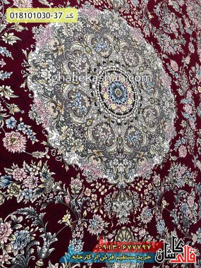 قیمت خرید فرش قالی کاشان فروش فرش ماشینی 1000 شانه طرح الا رز زمینه روناسی کاشان گل برجسته نزدیک2