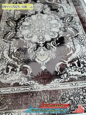 قیمت خرید فرش قالی کاشان فروش فرش ماشینی 700 شانه وینتیج طرح نهال زمینه قرمز لاکی کاشان نزدیک