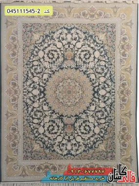 قیمت خرید فرش قالی کاشان فروش فرش ماشینی طلاکوب 1500 شانه طرح نایین زمینه طوسی متالیک کاشان گل برجسته اصلی