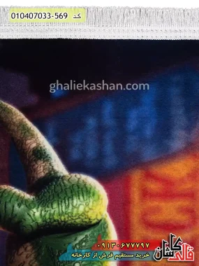 قیمت خرید فرش قالی کاشان فروش فرش ماشینی کودک 700 شانه طرح داستان اسباب بازی زمینه سرمه ای کاشان نزدیک ۲