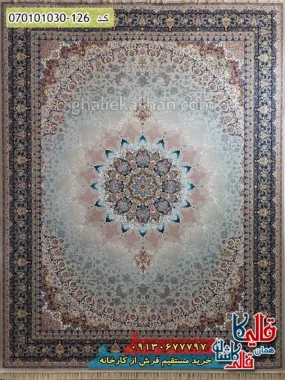 فرش 1000 شانه طرح هستی زمینه موشی کاشان اصلی