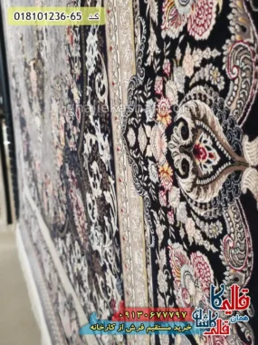 فرش 1200 شانه طرح مهشید زمینه طوسی متالیک کاشان نزدیک