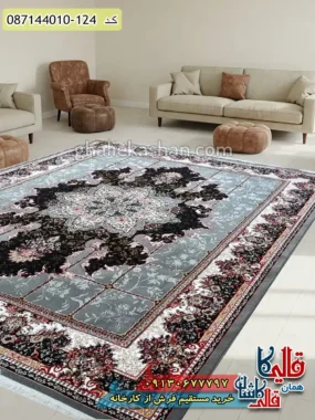 فرش ارزان طرح 700 شانه طرح هیوا رنگ فیلی کاشان
