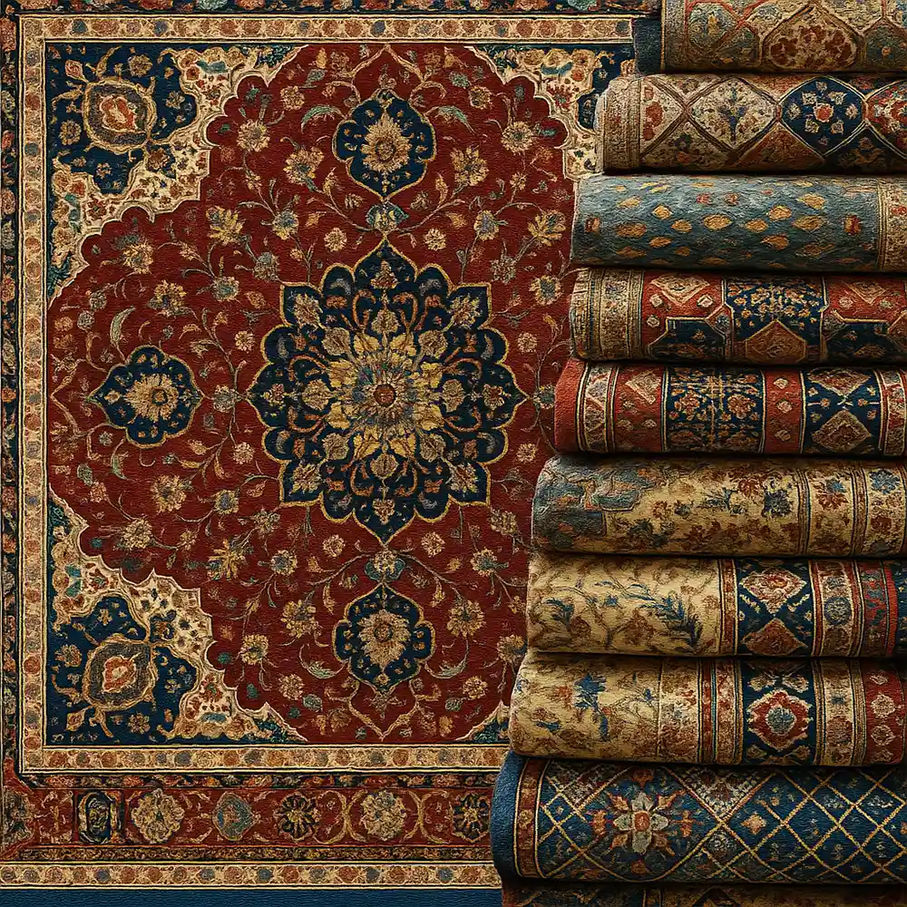 فرش اصیل در دکوراسیون رسمی انتخابی هنرمندانه برای فضاهای کلاسیک قالی کاشان 2