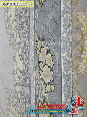 فرش طلاکوب 700 شانه طرح شیفته رنگ ترمه ای کاشان زمینه