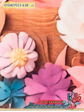فرش کودک دخترانه 700 شانه طرح راپونزل رنگ صورتی کاشان نزدیک3