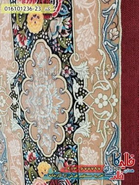 فرش 1200 شانه طرح آروانا رنگ زرشکی کاشان نزدیک