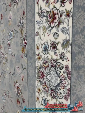 فرش 700 شانه طرح افشان آیناز رنگ فیلی ترمه ای کاشان نزدیک