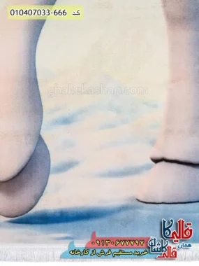 فرش کودک دخترانه 700 شانه طرح اسب تک شاخ رنگ آبی کاشان نزدیک