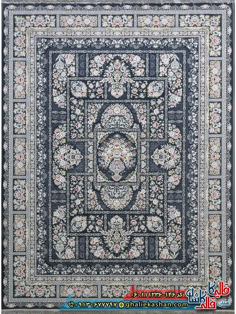 فرش 1200 شانه خشتی طرح باران رنگ طوسی دودی گل برجسته کاشان اصلیa فرش 1200 شانه خشتی طرح باران رنگ طوسی دودی گل برجسته کاشان اصلیa