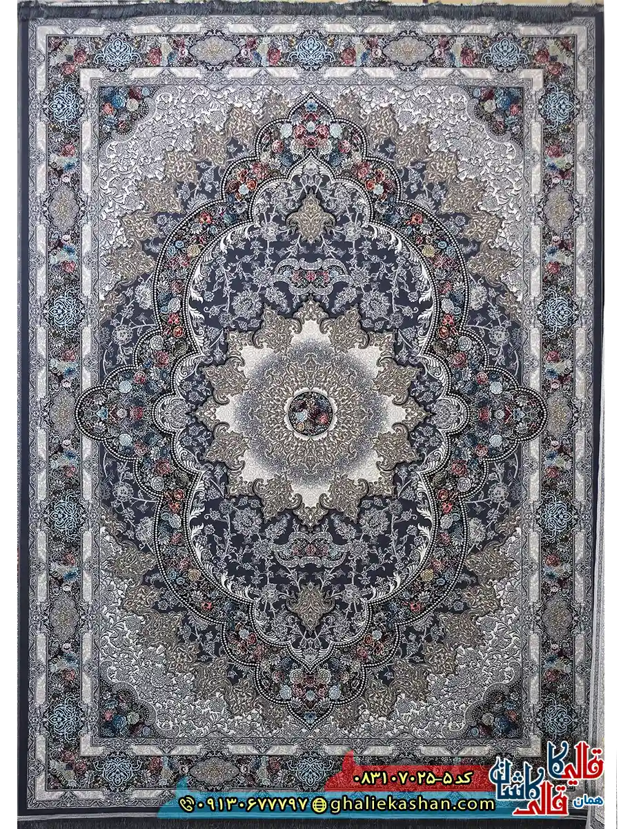 فرش 700 شانه طرح آروانا رنگ طوسی دودی کاشان اصلی فرش 700 شانه طرح آروانا رنگ طوسی دودی کاشان اصلی