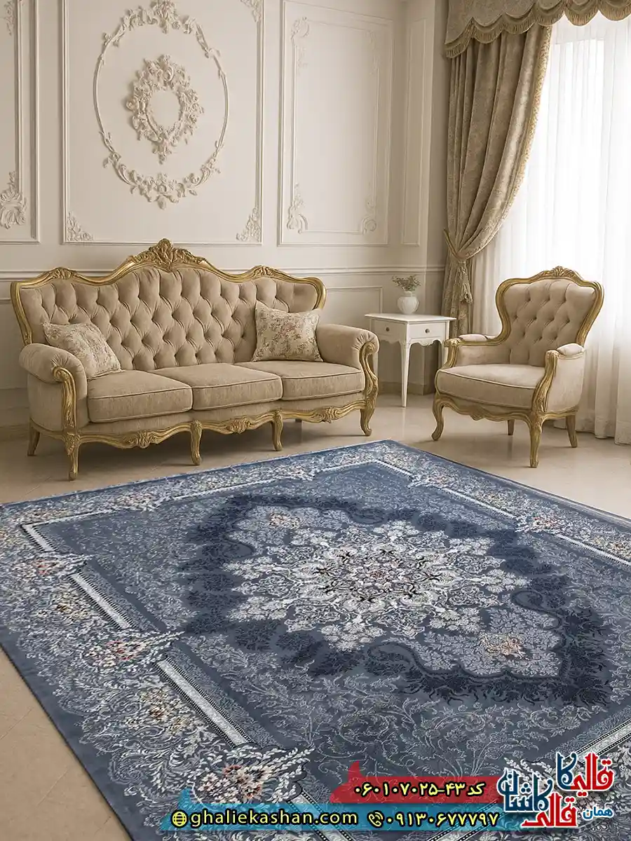 فرش 700 شانه طرح دنیز رنگ طوسی دودی کاشان دکوراسیون فرش 700 شانه طرح دنیز رنگ طوسی دودی کاشان دکوراسیون
