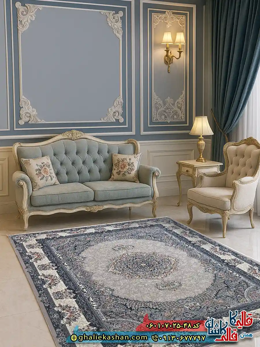 فرش 700 شانه طرح ژاکلین رنگ فیلی ترمه ای کاشان دکوراسیون فرش 700 شانه طرح ژاکلین رنگ فیلی ترمه ای کاشان دکوراسیون
