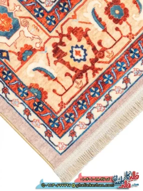 فرش سنتی 1000 شانه طرح افشان سلطان آباد زمینه طوسی کاشان نزدیک3