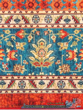 فرش سنتی 1000 شانه طرح افشان گل ریز مشهد زمینه قرمز کاشان نزدیک