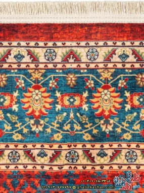 فرش سنتی 1000 شانه طرح افشان گل ریز مشهد زمینه قرمز کاشان نزدیک 3