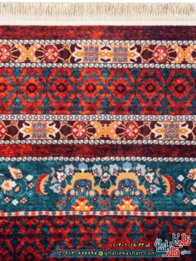 فرش سنتی 1000 شانه طرح ترنج بیرجند زمینه عنابی کاشان نزدیک