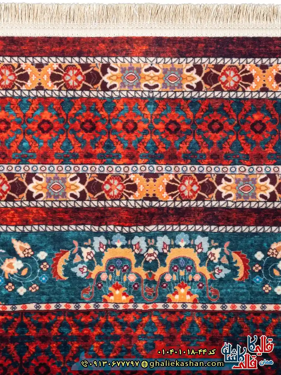 فرش سنتی 1000 شانه طرح ترنج بیرجند زمینه عنابی کاشان نزدیک